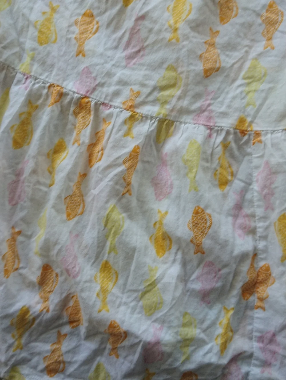 J. crew Lightweight Summer cover up Fish Print dress size XS